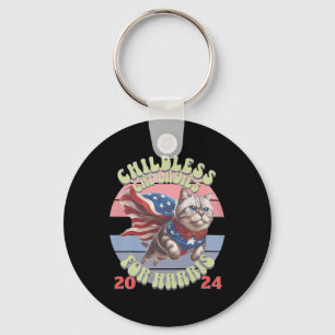 Vintage kinderlose Katzen Ladys for Kamala Harris Schlüsselanhänger