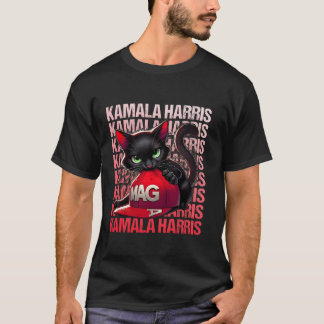 Vintage kinderlose Katzen Ladys für Kamala Harris  T-Shirt