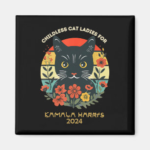 Vintage kinderlose Katzen Ladys Katzenbriefe Magnet