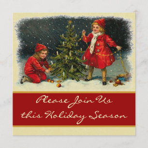Vintage Kindertrimmen Einladung