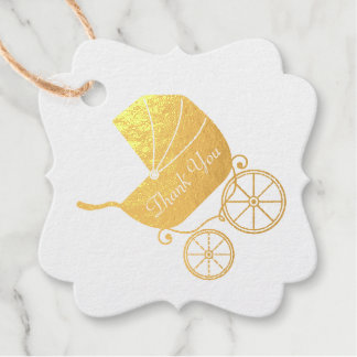 Vintage-Kinderwagen-Baby-Party Süße rosa Mädchen Geschenkanhänger
