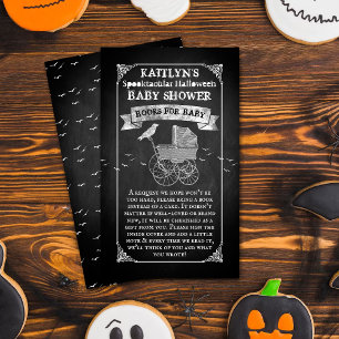 Vintage Kinderwagen Halloween Baby Shower Buch Begleitkarte