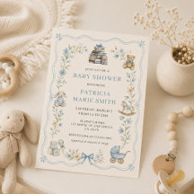 Vintage-Kinderzimmer-blaue-Blumen-Einladung-zur-Ba