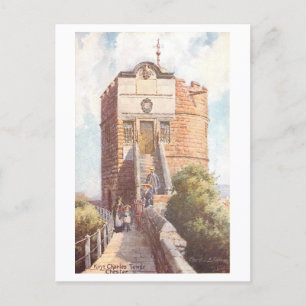 Vintage King Charles-Turm in Chester Postkarte