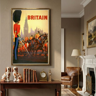 Vintage King's britische Königsgarde Großbritannie Poster