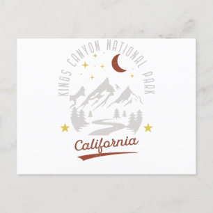 Vintage Kings Canyon National Park Kalifornien Postkarte