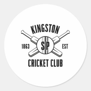 Vintage Kingston Jamaika Cricket Club Gegr. 1863  Runder Aufkleber