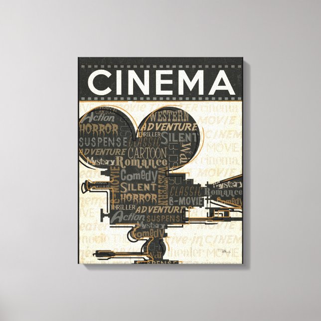 Vintage Kinokamera Leinwanddruck (Vorderseite)