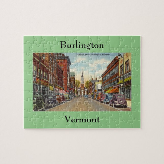 Vintage Kirche, Burlington, Vermont Puzzle (Horizontal)