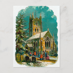 Vintage Kirche Postkarte