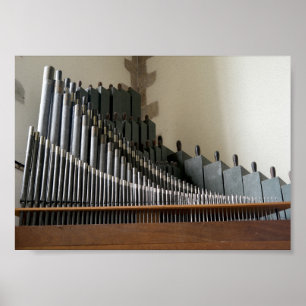 Vintage Kirchenpfeifenorgel Musikalische Mechanik  Poster