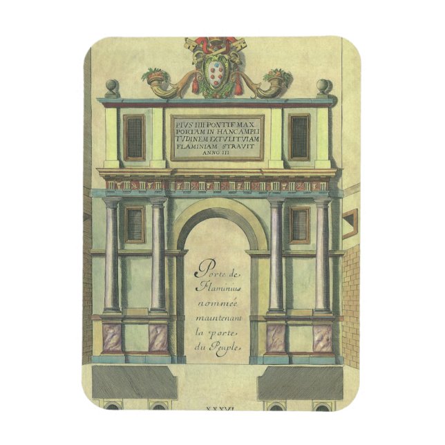 Vintage Kirchentür Eintritt Renaissance Architektu Magnet (Vertikal)