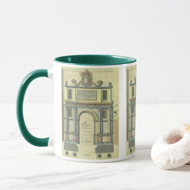 Vintage Kirchentür Eintritt Renaissance Architektu Tasse (Mit Donut)