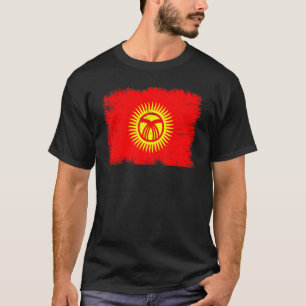 Vintage-Kirgisistan-Flagge Kirgisische Unabhängigk T-Shirt
