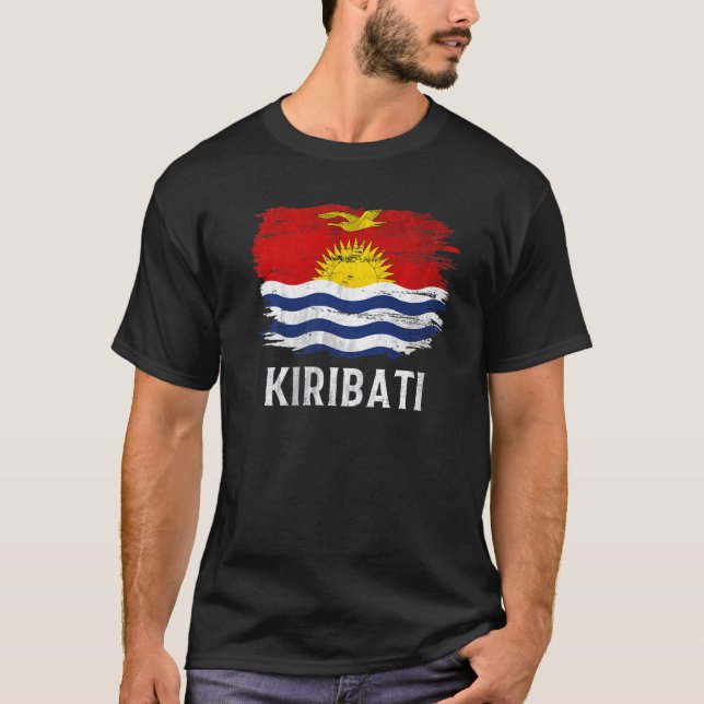 Vintage Kiribati-Flagge T-Shirt (Vorderseite)
