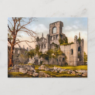 Vintage Kirkstall Abbey Yorkshire England Postkarte