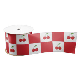 Vintage-Kirsch-Gingham: Coquette & Cottagecore Satinband