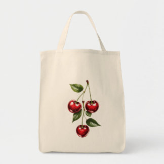Vintage-Kirsch-Illustration-Tasche Tragetasche