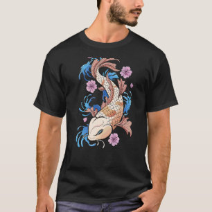 Vintage Kirschblüte I Japanischer Fisch I Koi Karp T-Shirt
