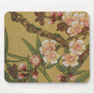 Vintage Kirschblüten Asiatische Japanische Blumen Mousepad