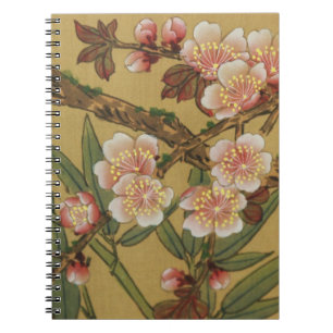 Vintage Kirschblüten Asiatische Japanische Blumen Notizblock