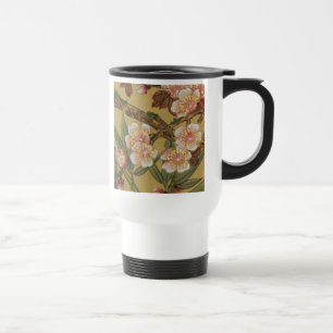 Vintage Kirschblüten Asiatische Japanische Blumen Reisebecher