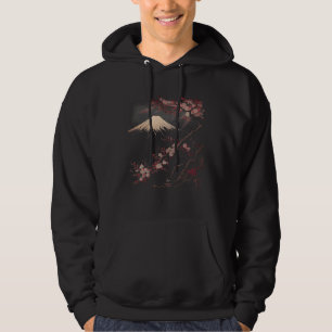 Vintage-Kirschblüten-Berg Fuji Japan Japan Grafik Hoodie