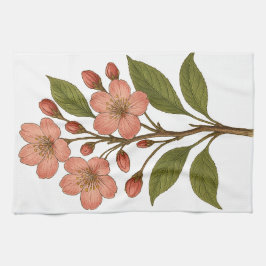 Vintage-Kirschblüten Geschirrtuch