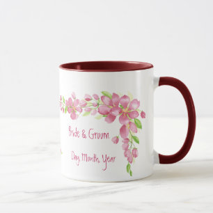 Vintage-Kirschblüten-Hochzeit mit Speicherung des Tasse