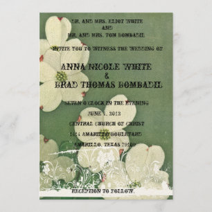 Vintage Kirschblüten-Hochzeits-Einladung Einladung