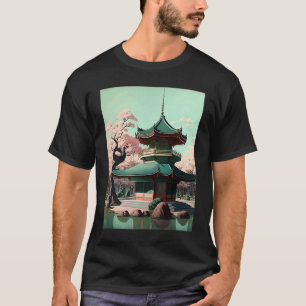 Vintage-Kirschblüten-Holzschnitt Japanische Graphi T-Shirt