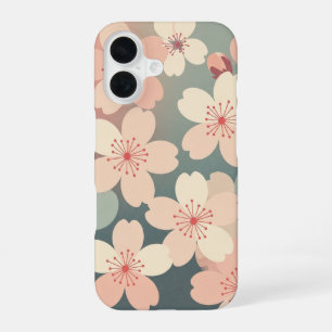Vintage-Kirschblüten iPhone 16 Hülle