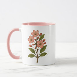 Vintage-Kirschblüten-Rosa-Kaffeebecher und Teetass Tasse