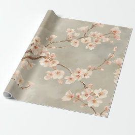 Vintage Kirschblüten-Sakura-Zweig Geschenkpapier
