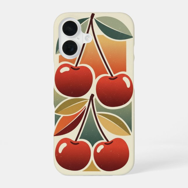 Vintage-Kirschstillleben iPhone 16 Hülle (Rückseite)