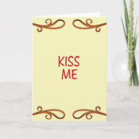 Vintage Kiss Me Grußkarte