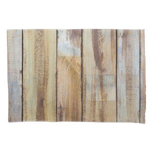 Vintage Kissenbezug aus verwittertem Holz – Rustik