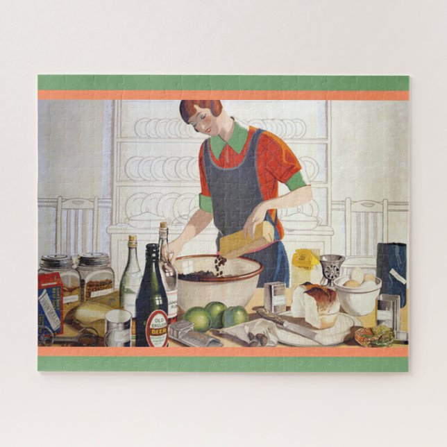 Vintage Kitchen Baking Scene Picture Puzzle (Horizontal)