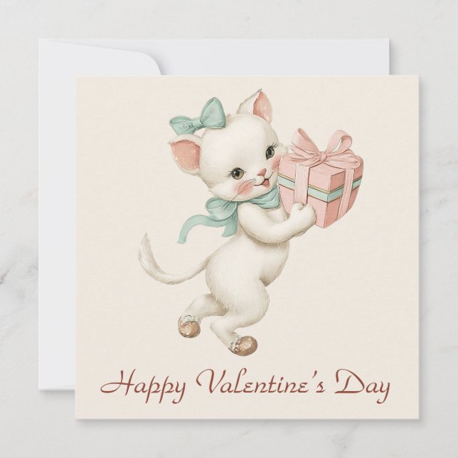 Vintage-Kitchen-Geschenk Valentinstag Karte (Vorderseite)