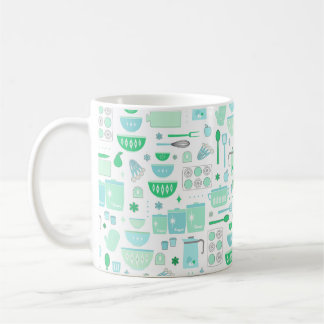 Vintage Kitchen Mint and Teal Kaffeetasse