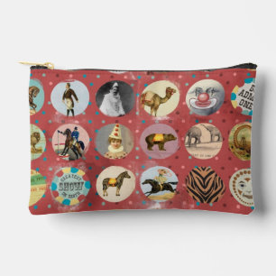 Vintage Kitsch-Zirkusspielkunst Zubehörtasche