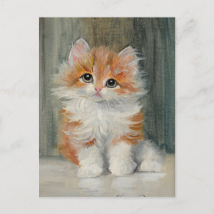 Vintage Kittenmalerei  Postkarte