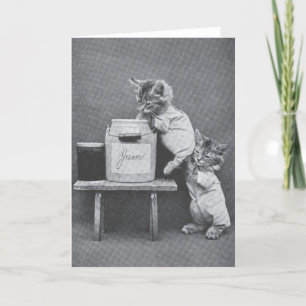 Vintage Kittens Note Card Karte