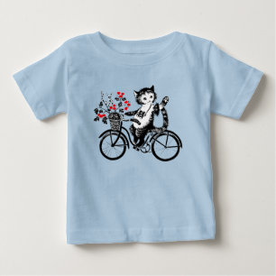 Vintage Kitty fährt Fahrrad Baby T-shirt