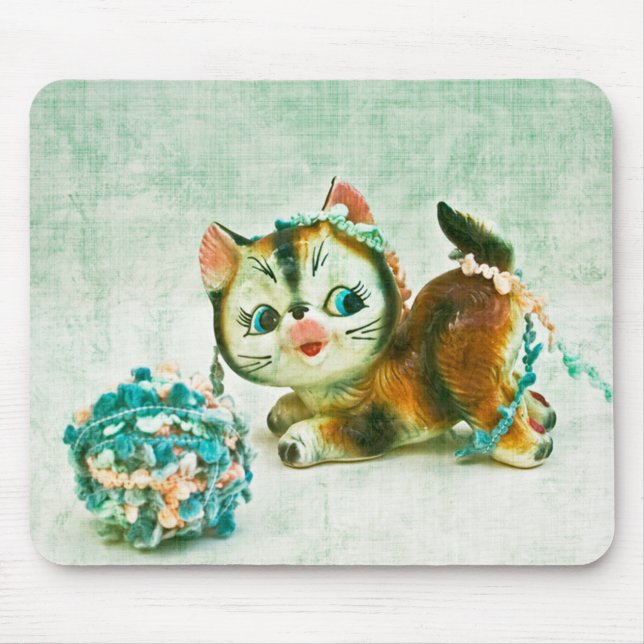 Vintage-Kitty-Katze Mousepad (Vorne)