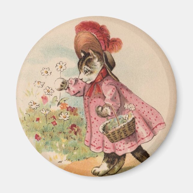 Vintage Kitty Magnet (Vorne)