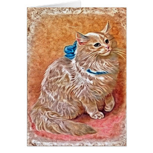 Vintage Kitty Painting