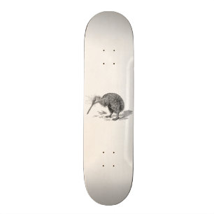 Vintage Kiwi-Vogel-Antiken-Vogel-Schablone Skateboard