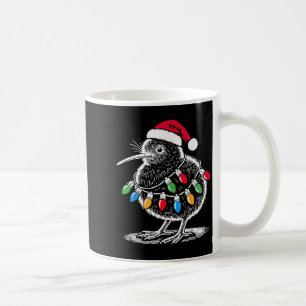 Vintage Kiwi-Vogel-Santa-Mütze-Weihnachtslicht-Vog Kaffeetasse