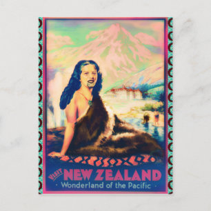 Vintage-Kiwiana-Postkarte Postkarte